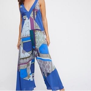 Free People All Patched Up Jumpsuit Size L